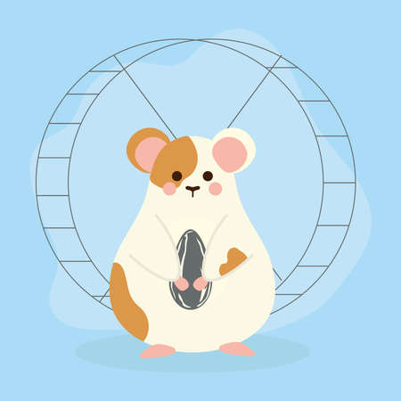 pets hamster with foodのイラスト素材