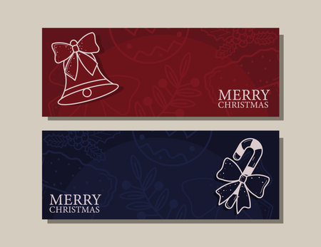 christmas celebration bannersのイラスト素材