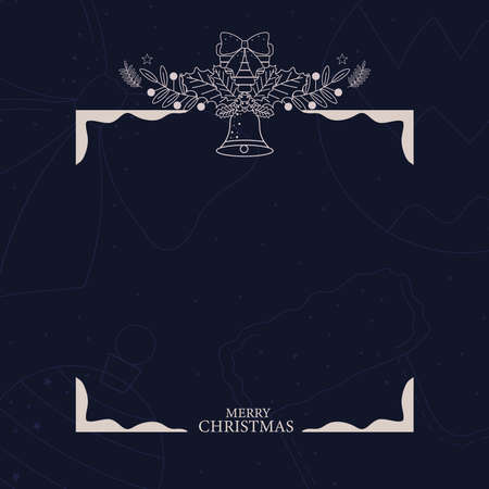 merry christmas card templateのイラスト素材