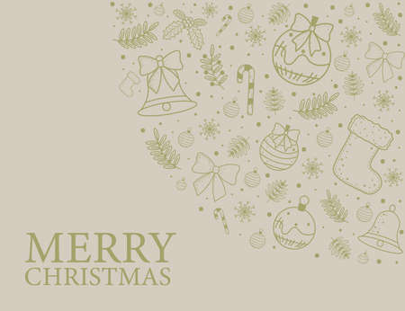 christmas elegant cardのイラスト素材