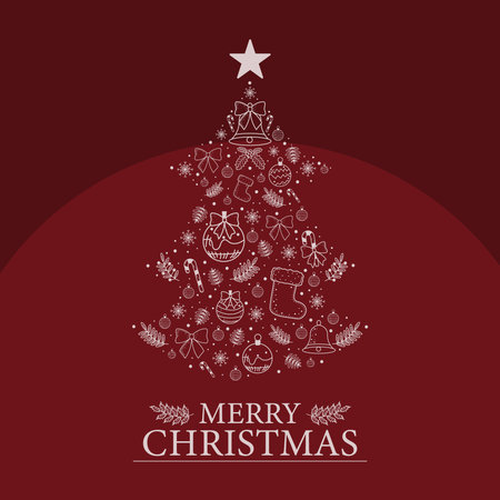 merry christmas cardのイラスト素材