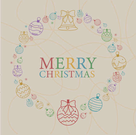 merry christmas inscription cardのイラスト素材