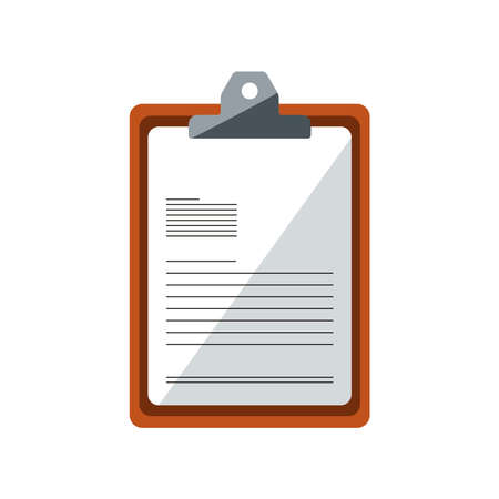 office clipboard and documentのイラスト素材