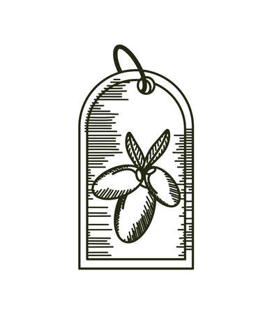 olive organic tagのイラスト素材