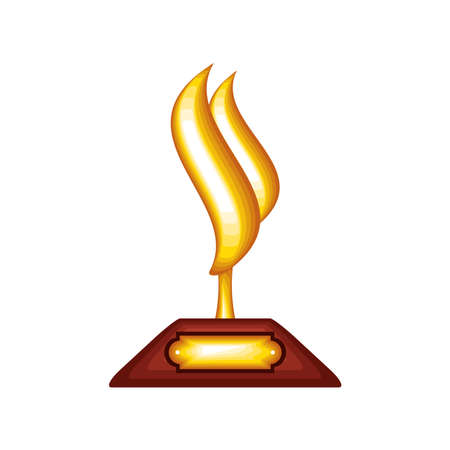 golden award flat iconのイラスト素材