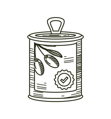 canned olive oilのイラスト素材