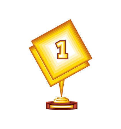gold first place awardのイラスト素材