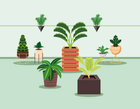 houseplants garden natureのイラスト素材