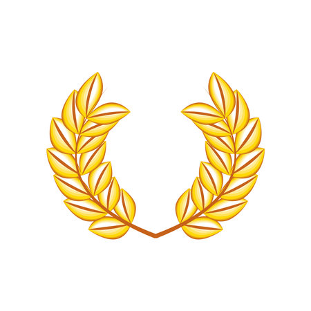 golden laurel emblemのイラスト素材