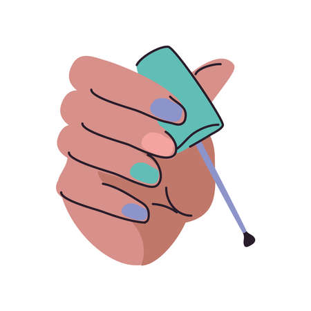 hand make manicureのイラスト素材