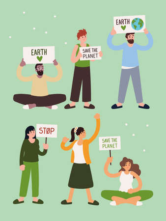 people save the planetのイラスト素材