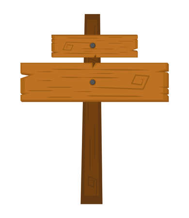 wooden sign postのイラスト素材