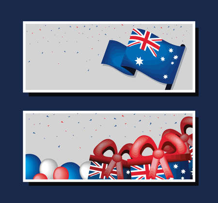 australia day bannersのイラスト素材