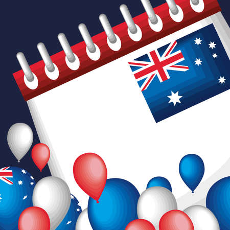 australia day calendarのイラスト素材