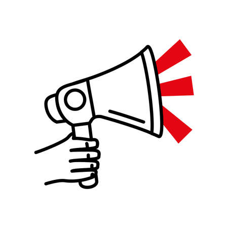 hand with megaphoneのイラスト素材