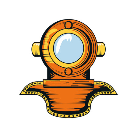 retro diving helmetのイラスト素材