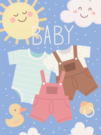 baby greeting cardのイラスト素材