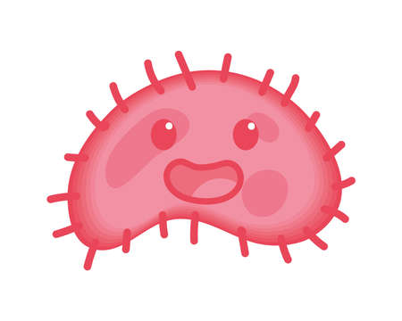 bacteria microscopic cuteのイラスト素材