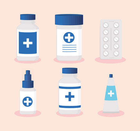icons first aid and equipmentのイラスト素材
