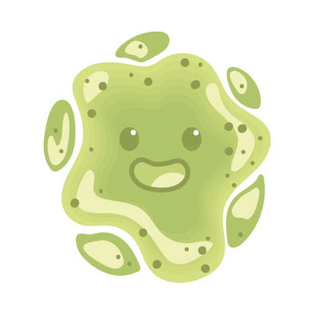 cute bacteria funnyのイラスト素材