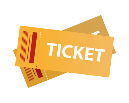ticket icon flatのイラスト素材