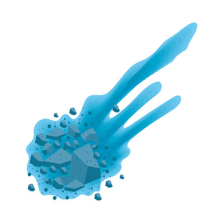 asteroid space iconのイラスト素材