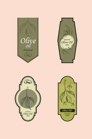icons labels olive oilのイラスト素材