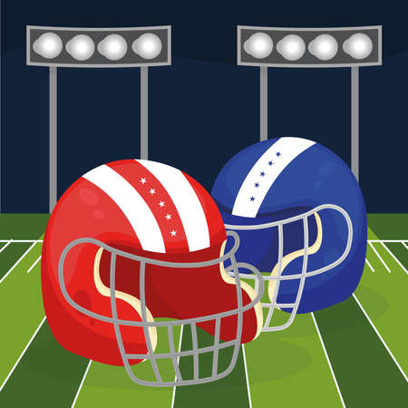 american football super bowlのイラスト素材