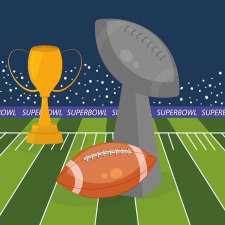 american football stadiumのイラスト素材