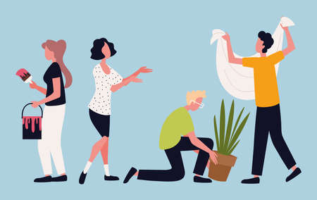 people community serviceのイラスト素材