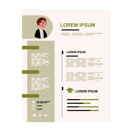 Cv minimal templateのイラスト素材