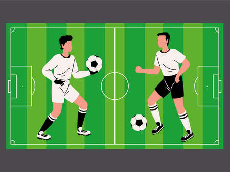 soccer players tournamentのイラスト素材