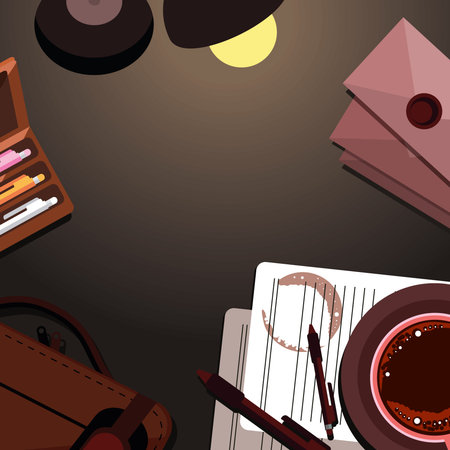 workplace office laptopのイラスト素材