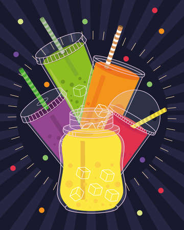 delicious smoothies freshのイラスト素材