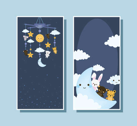 baby vertical bannerのイラスト素材