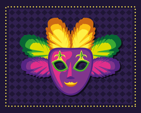 Mardi Gras festive maskのイラスト素材
