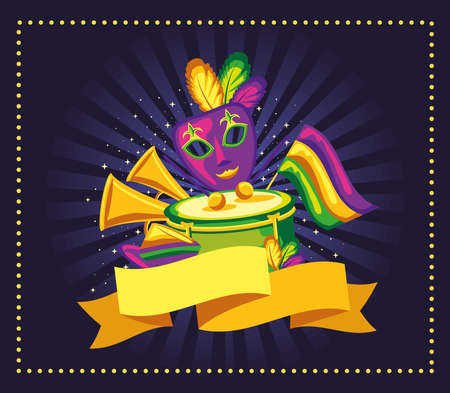 Mardi Gras paradeのイラスト素材