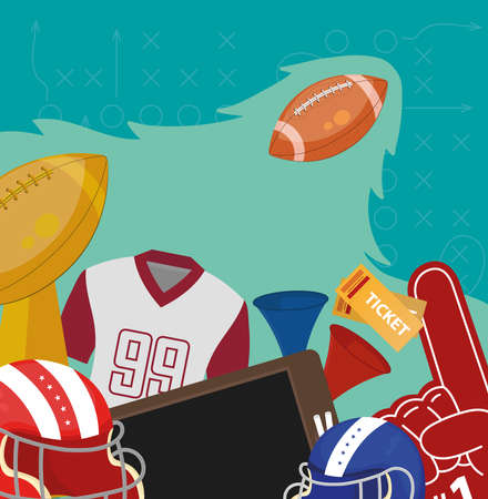 american football competition sport designのイラスト素材