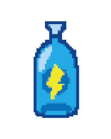 pixelated power bottleのイラスト素材