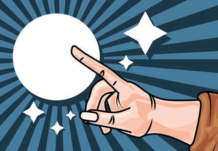 pointing the finger cartoonのイラスト素材