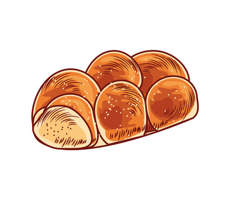 braid bread iconのイラスト素材