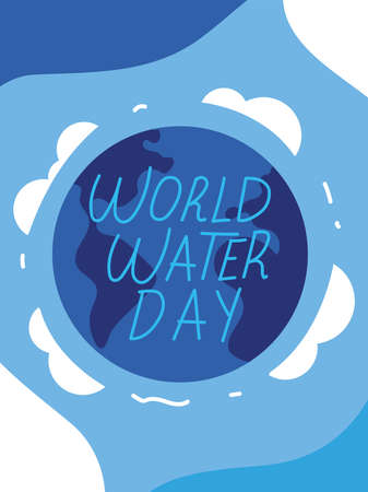 world water day bannerのイラスト素材
