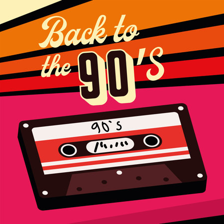 back to the 90s musicのイラスト素材
