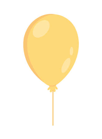 yellow balloon decorationのイラスト素材