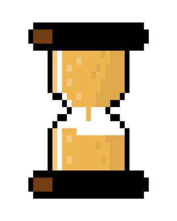 hourglass pixel iconのイラスト素材