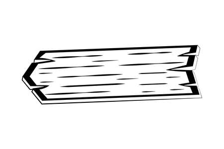 wooden blank signのイラスト素材