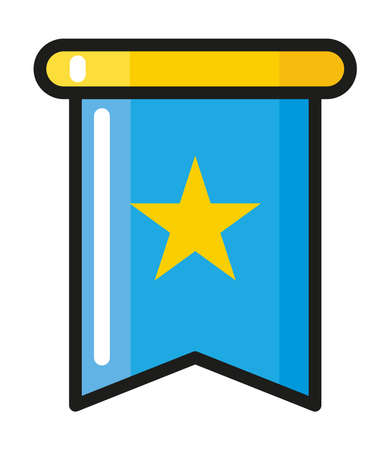 pennant with starのイラスト素材