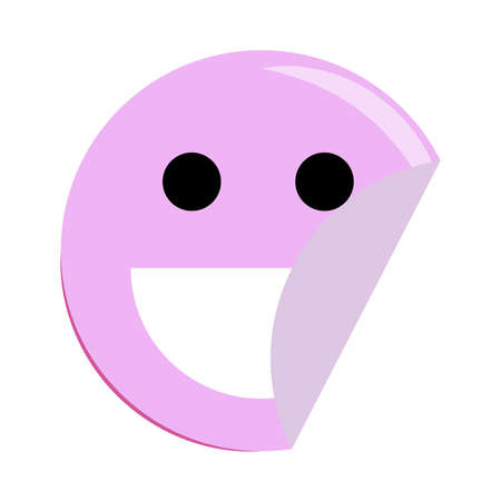 smiley emoji stickerのイラスト素材