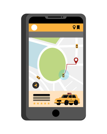 taxi service websiteのイラスト素材