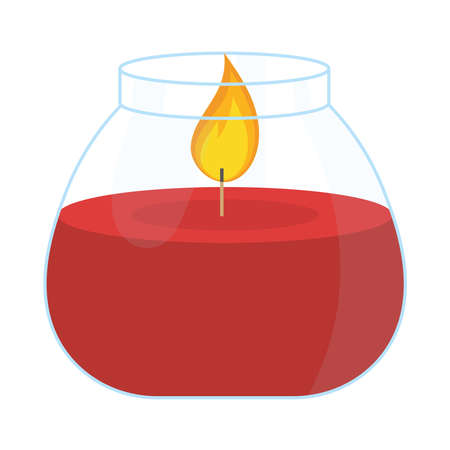 candle in glassのイラスト素材